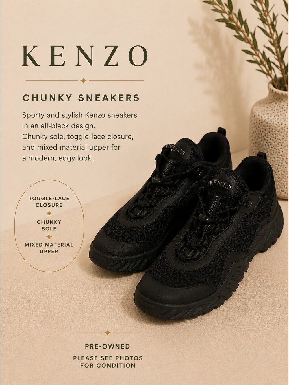 Kenzo Sneakers - Size 8